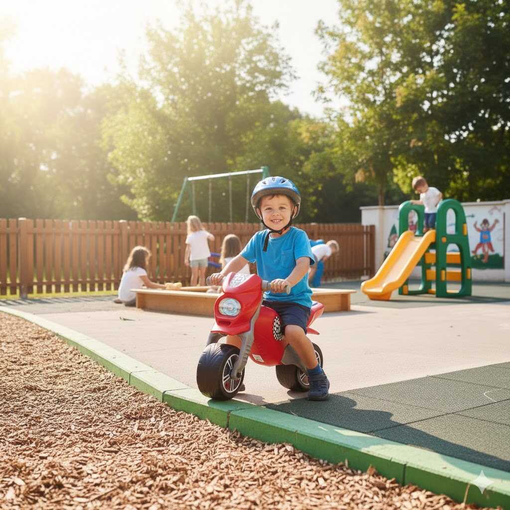 Gyerek kétkerekű cross motor 8-as méret, piros 39×80x54 cm