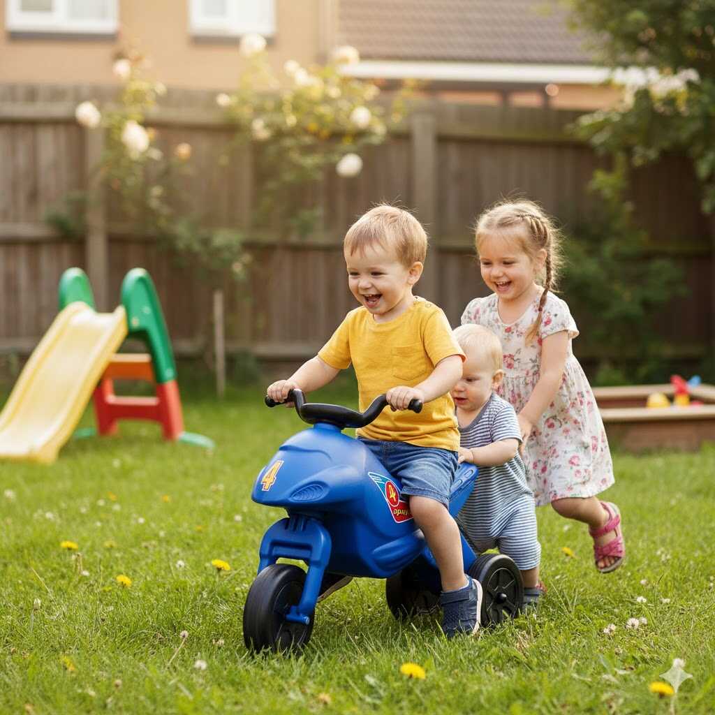 Gyerek motor 4-es méret kék, 57×28×44 cm