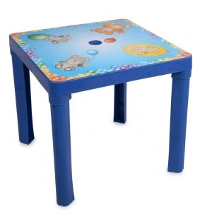Műanyag gyerek kerti asztal macis ,46×46×43cm