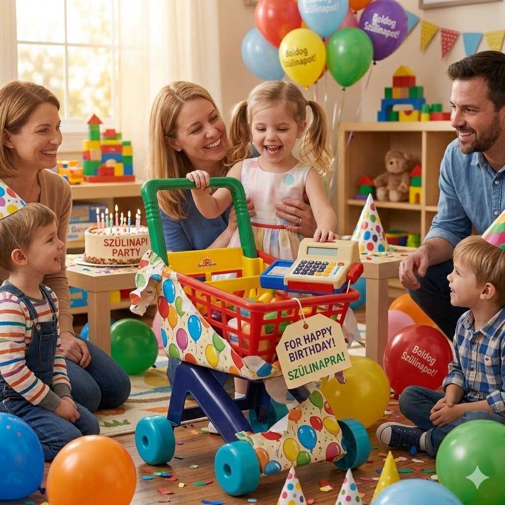 Szupermarket Kaland Játék Bevásárlókocsi , 42x35x59 cm