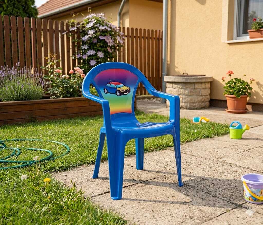Kerti műanyag Szék Gyerekeknek, 37 x 29 x 51,5 cm