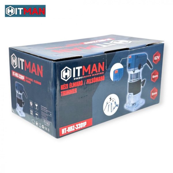 Hitman HT-HRZ-3301P Kézi Felsőmaró Élmaró, 850W, 6mm és 8mm Tokmánnyal - Image 7