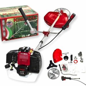 KrafTech RQ580 Benzines Fűkasza – 5,5 Lóerő, 65 cm³, 3 az 1-ben Bozótvágó: damilfej, acéltárcsa, háromélű penge
