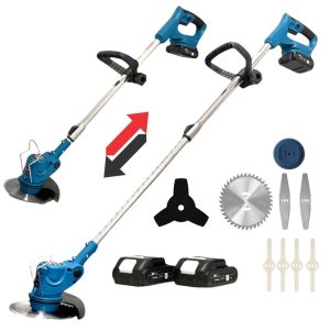 Hitman HT-BGT-1532R Profi szegélynyíró, teleszkópos fűkasza és bozótvágó 2db 62V akkuval