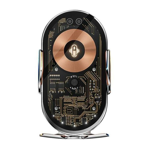 M11 Autós telefontartó vezeték nélküli töltéssel Qi MAX 15W, Automatikus nyitással - Image 5