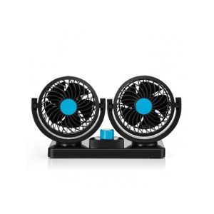 WTLS-T101 Szivargyújtós dupla ventilátor, minden szögben külön-külön állítható 12W