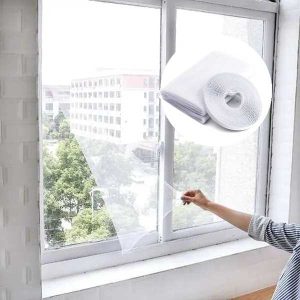 Tépőzáras Szúnyogháló Ablakra, 150x150cm, Fehér – DIY Rovarvédelem, Vágható