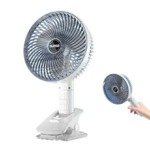 Kos-19022 2 az 1-ben Kézi és Asztali Csíptethetős Ventilátor, Fehér