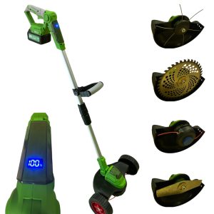 Hayami Prémium Dupla Akkumulátoros Bozótvágó, Fűkasza – 4 az 1-ben, damilfejjel