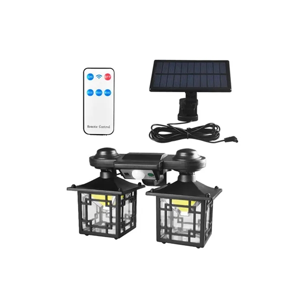 JD-2219A Napelemes mozgásérzékelős lámpa 2 DB burával, fali/ leszúrható