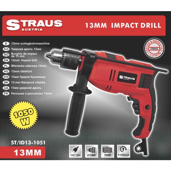 Straus 1050W 13mm Ütvefúró - Image 2