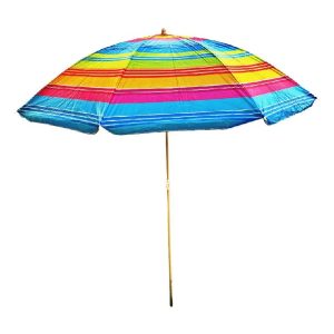 Csíkos Strandi Napernyő – 150 cm átmérő, leszúrható és állítható magasság (110-180cm)