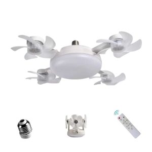 Drón mennyezeti ventillátor lámpa E27, 3 sebesség, 3 színhőmérséklet és 3 fényerő fokozat