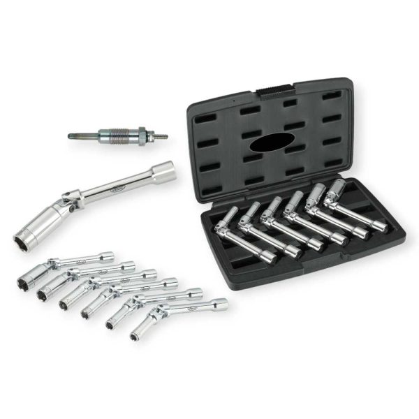 Haina HA-2674 – 6 db-os csuklós gyertyakulcs készlet, CrV acél, 3/8" hajtással