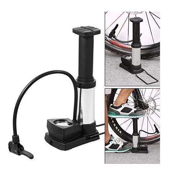 Mini Kerékpár lábpumpa nyomásmérővel - Image 2
