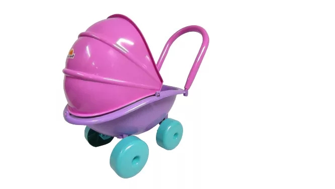 Műanyag játék babakocsi , 41x30x44cm lila-pink - Image 2