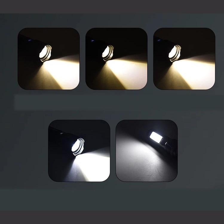 2458-P50 Újratölthető taktikai zseblámpa, GT60 szuperfényes LED 2200lumen - Image 6