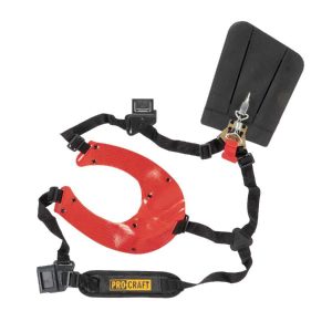 Procraft Fűkasza Heveder – Kényelmes Gumírozott-Szivacsos Kétoldalas Vállpánttal, Fekete-Piros