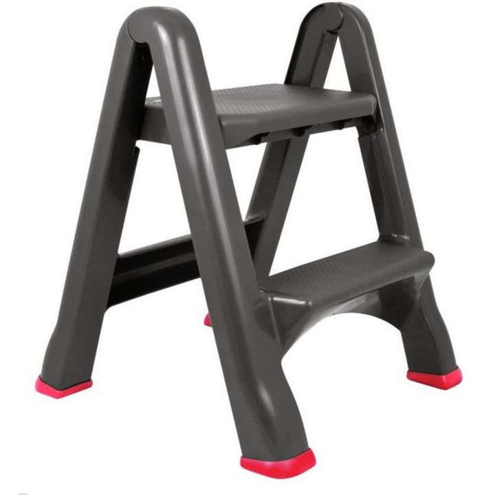 Curver 2 az 1-ben szék típusú létra, összecsukható, kétlépcsős, csúszásmentes, 58 cm magas, maximális teherbírás 150 kg, fekete - Image 5