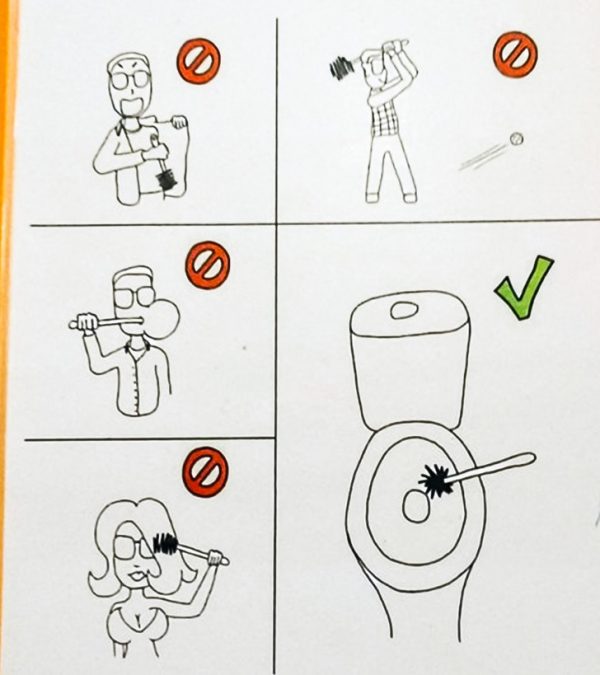 Márvány mintás WC kefe+tartó - Image 4