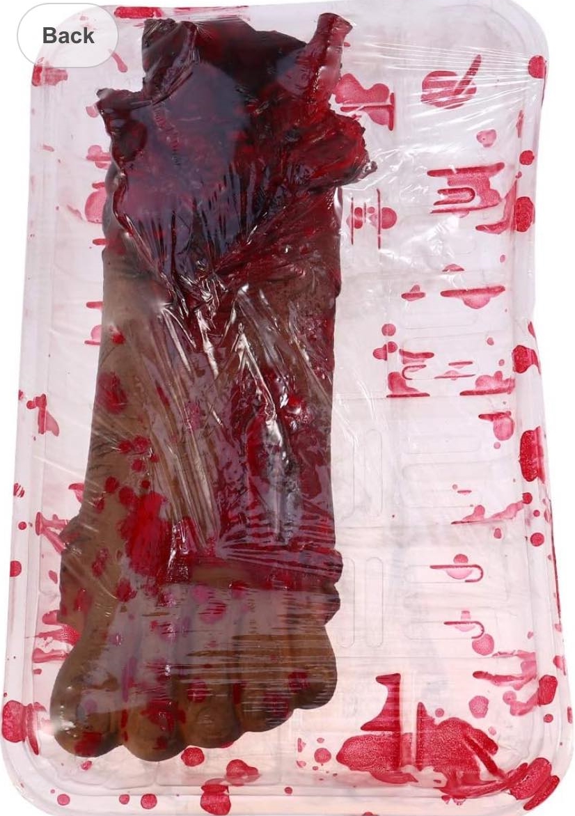 Rémisztő halloweeni dekoráció , művéres levágott műlábfej - Image 2