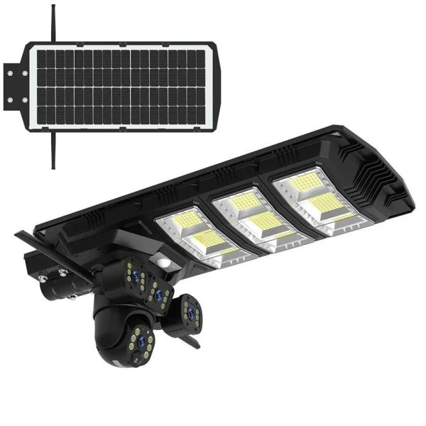 SPM-XA06 Napelemes utcai lámpa és CCTV Biztonsági kamera Wifi/4G Dupla lencsés HD 3MP