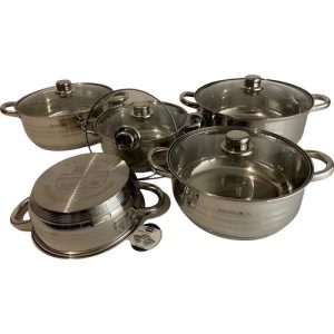 Berghome Line BL-1462 indukciós 10 részes rozsdamentes edénykészlet (2.5L, 3.4L, 4.5L, 6L, 7.5L),