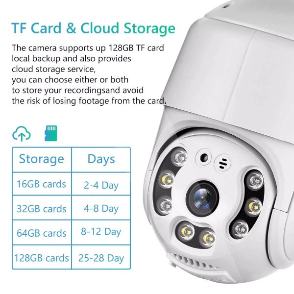 JNICE PTZ 1080P Wifis Kültéri biztonsági megfigyelő kamera IP66 HD 2 irányú kommunikáció - Image 9