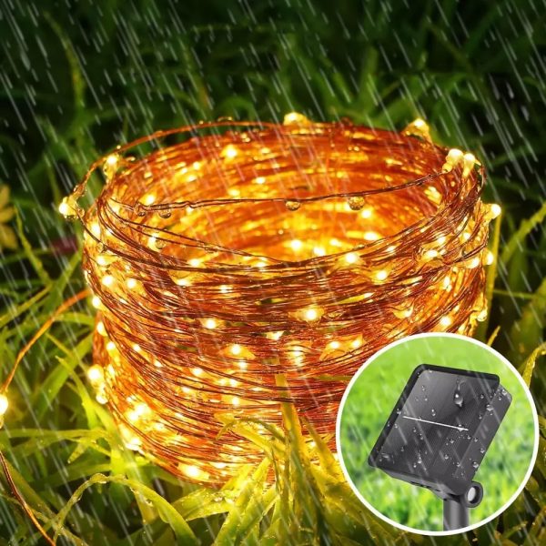 10 méteres 100 LED-es napelemes fényfüzér 50W - Image 4