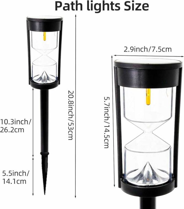 Időhomok napelemes leszúrható kerti lámpa 40cm - Image 2