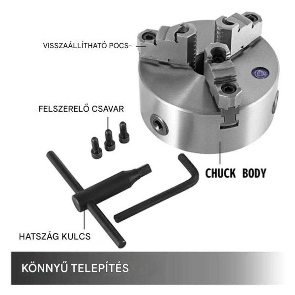 HA-6369 K11-250 Esztergatokmány, 3 pofás: Önközpontosító, 250mm - Image 7