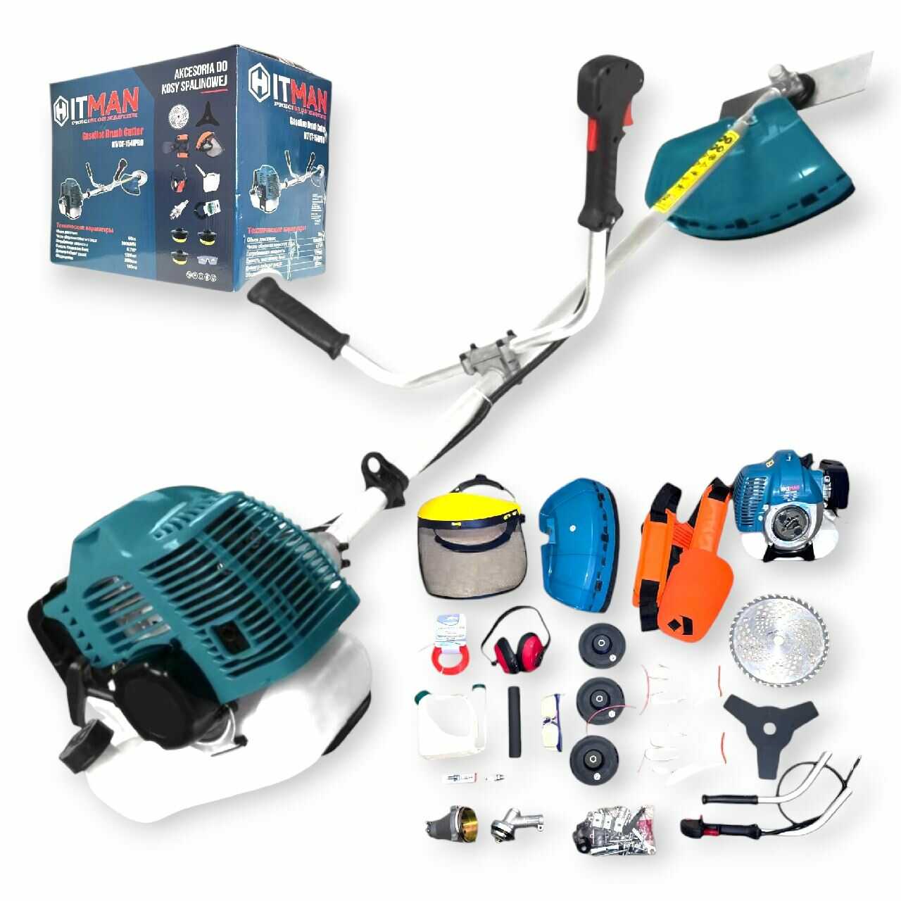 Hitman CT-1541PRO Benzinmotoros Fűkasza és Bozótvágó 12 részes, 6,7 lóerős, 68 cm³ - Image 11