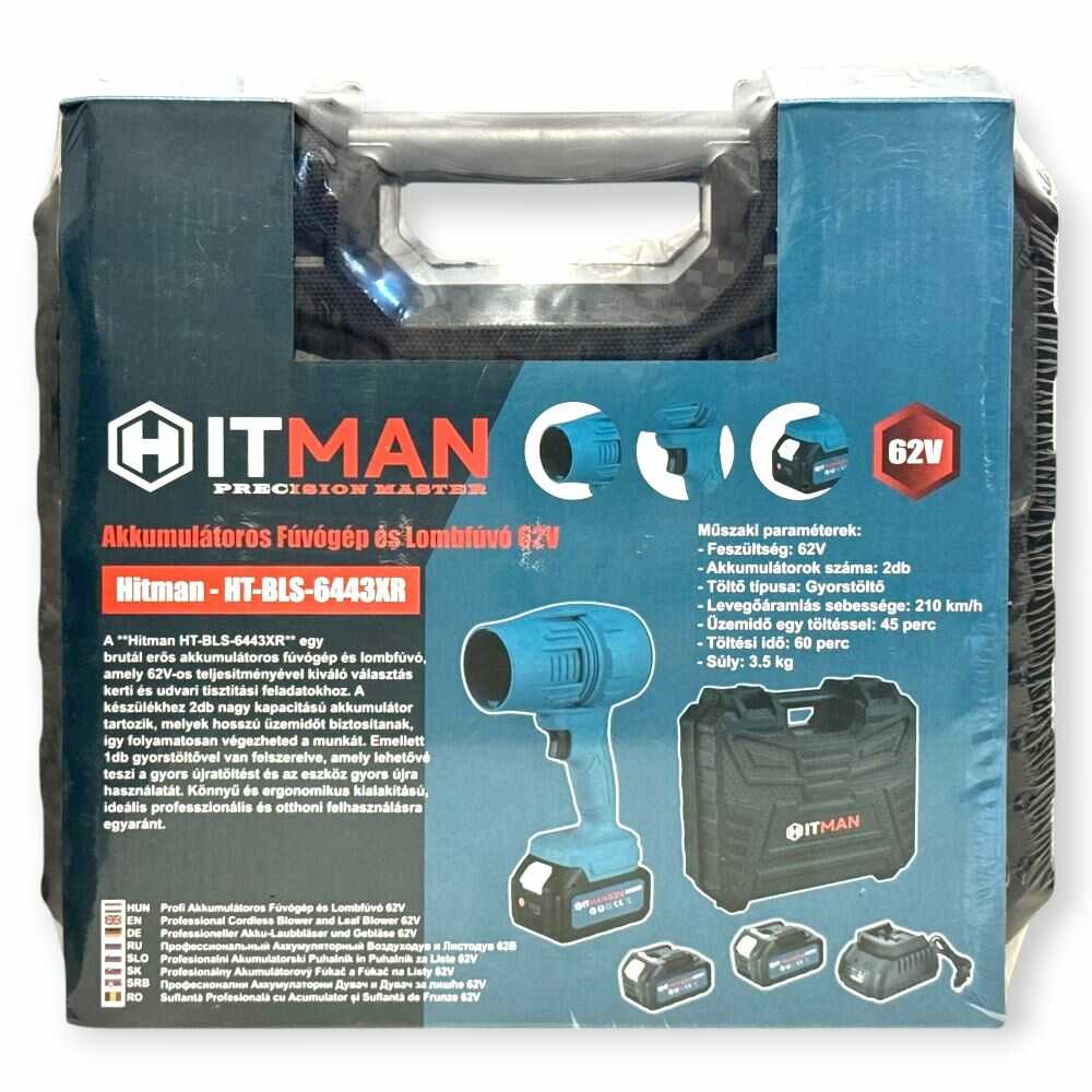 Hitman BLS-6443XR Akkumulátoros Lombfúvó és Fúvógép, 62V – Hatékony kerti takarító - Image 10
