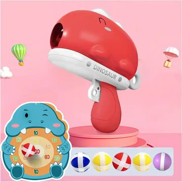 Ragadós ,tépőzáras, golyós, dinoszaruszos céllővő játék labdákkal - Image 2