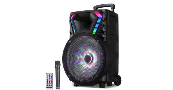 LT-1517BT bleutooth-os, ledes hangszóró távirányítóval és mikrofonnal