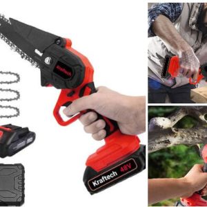 Kraftech mini láncfűrész ,2 db akkumulátorral 48 V