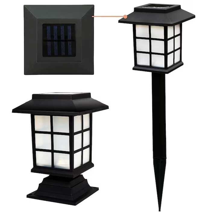 Napelemes leszúrható rozsdamentes kerti lámpa