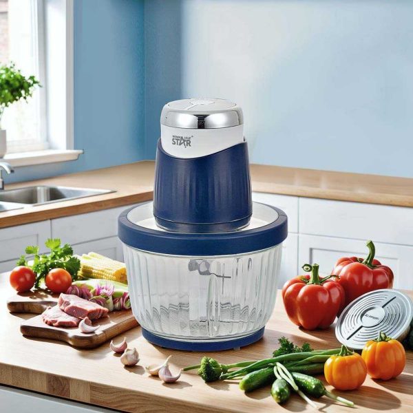 WINNING STAR ST-5581 3 az 1-ben Elektromos Aprító és Húsdaráló – 300W, Kék/Ezüst - Image 11