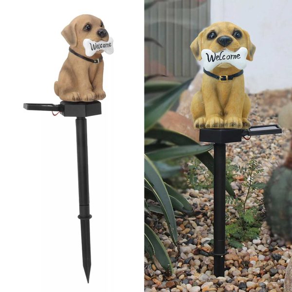 Napelemes világító kutya leszúrható kerti fény, 41 cm - Image 10