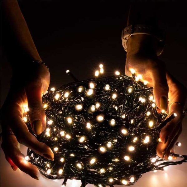 Karácsonyfa égősor 8 programmal, 100 LED-es 8.5m, Választható színben - Image 24