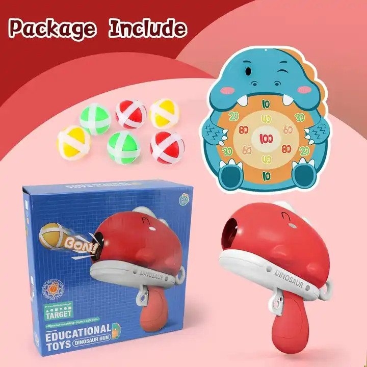 Ragadós ,tépőzáras, golyós, dinoszaruszos céllővő játék labdákkal - Image 3