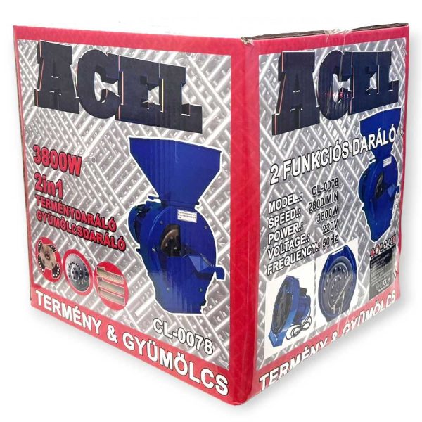 Acel CL-0078 Elektromos Termény és Gyümölcsdaráló, 3800W, 2in1 Funkció - Image 12