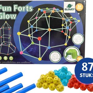 Kastély-vár- bunker készítő gyerekeknek ,világít a sötétben 87db-os