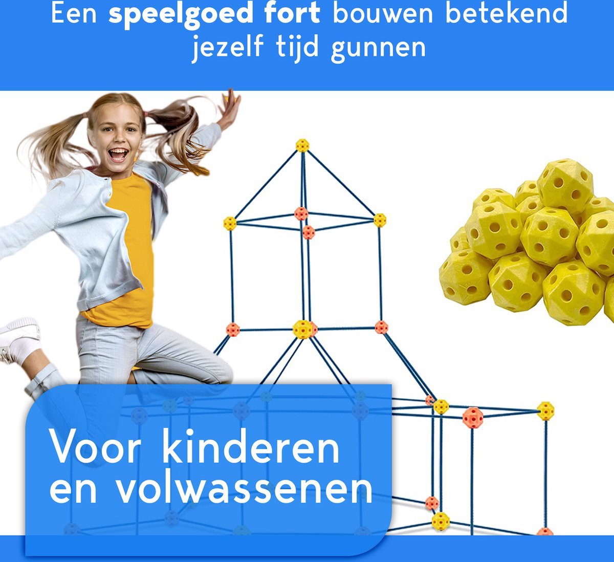 Kastély-vár- bunker készítő gyerekeknek ,világít a sötétben 87db-os - Image 3