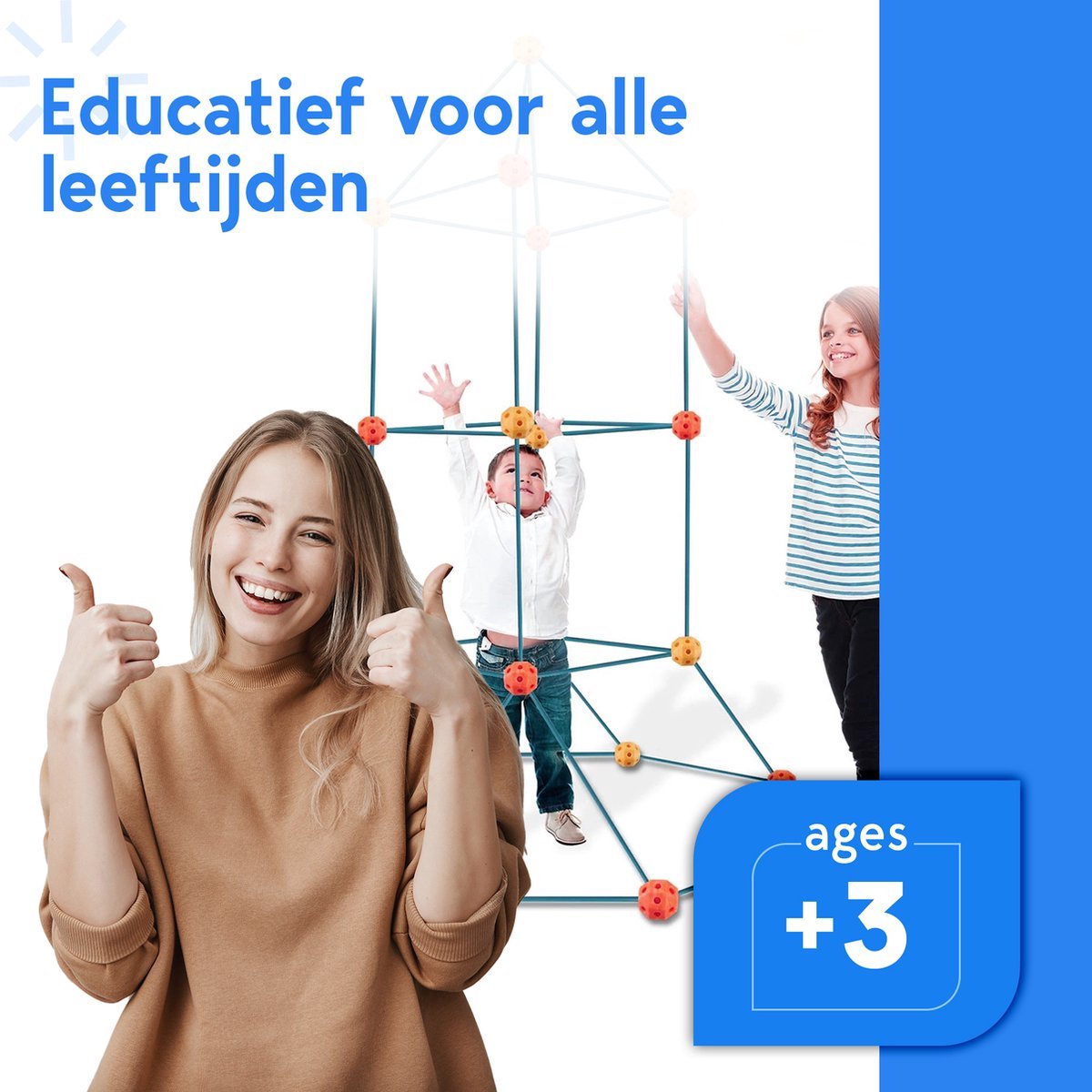 Kastély-vár- bunker készítő gyerekeknek ,világít a sötétben 87db-os - Image 6