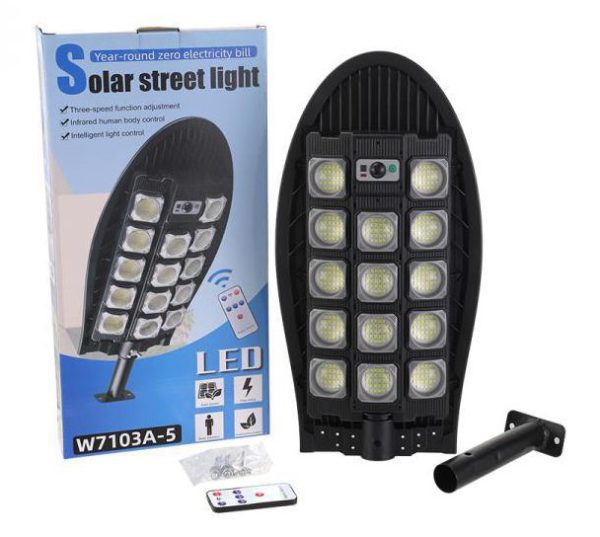 W7103A-5 napelemes utcai lámpa 210 W mozgásérzékelővel távirányítóval - Image 2