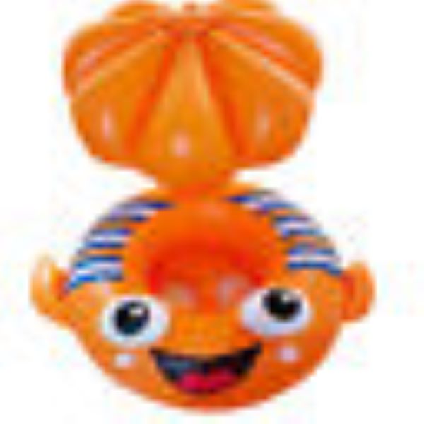 Felfújható ,beleülős gyerek úszógumi napellenzővel ,halacskás .kék és narancs színben - Image 11