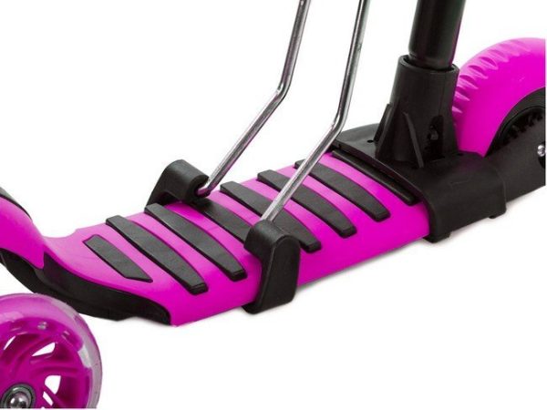 Gyerek 3 kerekű roller, totyogó robogó, futóbicikli,sétakocsi, 5 az 1-ben ,led kerekekkel , katicabogár kosárral, max 25kg , 2 féle színben - Image 8
