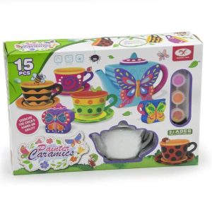 15 részes kifesthető teáskészlet gyermekek számára