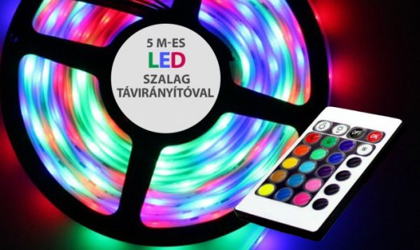 RGB színváltós, távirányítós LED szalag, 5 méter - Image 4